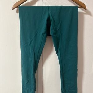 Green Lululemon yoga pants